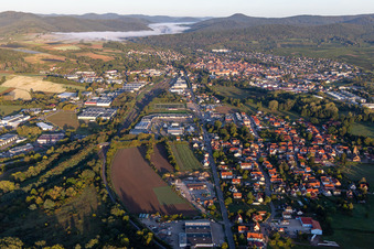 Vue oblique de Quartier Altenstadt in Wissembourg dans le département Bas Rhin, France