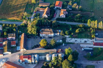 Vue aérienne de Ferme Schafbusch à Steinseltz dans le département Bas Rhin, France