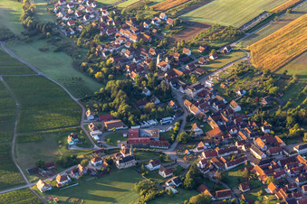 Cleebourg dans le département Bas Rhin, France depuis l'avion