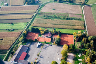 Vue aérienne de Club de tennis à le quartier Urloffen in Appenweier dans le département Bade-Wurtemberg, Allemagne