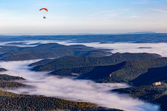Vue aérienne de Château Fort de Fleckenstein à Lembach dans le département Bas Rhin, France