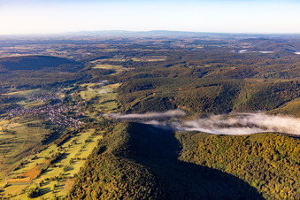 Lembach dans le département Bas Rhin, France depuis l'avion