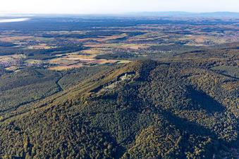 Vue aérienne de Antennes radar à Pfaffenschlick à Soultz-sous-Forêts dans le département Bas Rhin, France