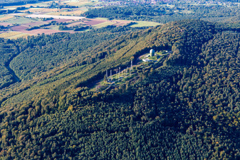 Photographie aérienne de Antennes radar à Pfaffenschlick à Soultz-sous-Forêts dans le département Bas Rhin, France