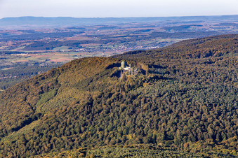 Vue oblique de Antennes radar à Pfaffenschlick à Soultz-sous-Forêts dans le département Bas Rhin, France