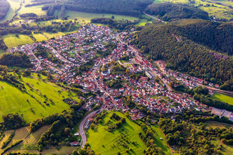 Photographie aérienne de Busenberg dans le département Rhénanie-Palatinat, Allemagne