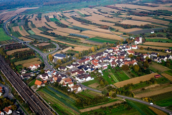 Vue aérienne de Vue sur le village à Appenweier dans le département Bade-Wurtemberg, Allemagne