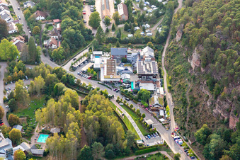Vue aérienne de Station de Felsenland à Dahn dans le département Rhénanie-Palatinat, Allemagne
