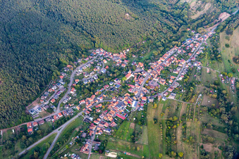 Photographie aérienne de Birkenhördt dans le département Rhénanie-Palatinat, Allemagne