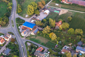 Vue aérienne de Menuiserie - Construction bois - Toiture Peter Brunck à Niederhorbach dans le département Rhénanie-Palatinat, Allemagne