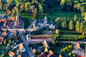 Photographie aérienne de Château de Froeschwiller à Frœschwiller dans le département Bas Rhin, France