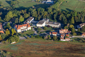 Vue aérienne de Valvital - Thermes de Morsbronn-les-Bains à Morsbronn-les-Bains dans le département Bas Rhin, France