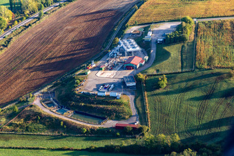 Vue aérienne de EDF- Géothermie de Soultz sous Forêts à Soultz-sous-Forêts dans le département Bas Rhin, France