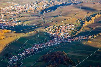 Vue aérienne de De l'est à Ranschbach dans le département Rhénanie-Palatinat, Allemagne