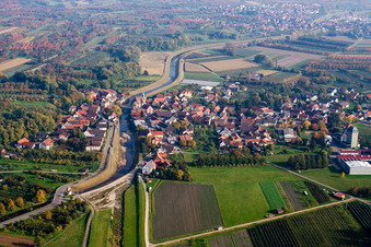 Vue aérienne de Quartier Erlach in Renchen dans le département Bade-Wurtemberg, Allemagne