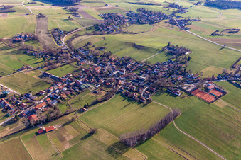 Vue aérienne de Du nord à le quartier Farchach in Berg dans le département Bavière, Allemagne