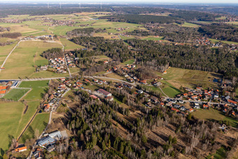 Vue aérienne de Quartier Höhenrain in Berg dans le département Bavière, Allemagne