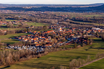 Vue aérienne de Quartier Arzbach in Wackersberg dans le département Bavière, Allemagne