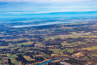 Vue aérienne de Du sud-est à Starnberger See dans le département Bavière, Allemagne
