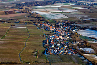 Vue aérienne de De l'ouest à Niederhorbach dans le département Rhénanie-Palatinat, Allemagne