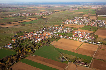 Vue aérienne de Du sud-ouest à le quartier Dammheim in Landau in der Pfalz dans le département Rhénanie-Palatinat, Allemagne