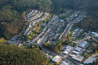 Vue aérienne de Waldenburgerstr à Hauenstein dans le département Rhénanie-Palatinat, Allemagne