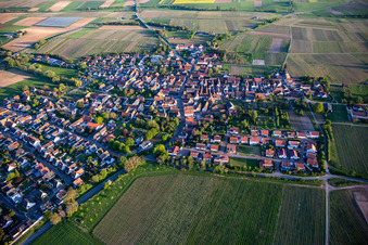 Vue aérienne de Du nord à Impflingen dans le département Rhénanie-Palatinat, Allemagne