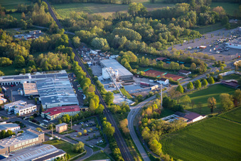 Vue aérienne de Béton Dyckerhoff à Rohrbach dans le département Rhénanie-Palatinat, Allemagne