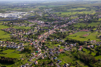 Vue aérienne de Total à Hambach dans le département Moselle, France