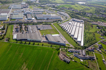 Vue oblique de MAHLE Behr Hambach SAS à Hambach dans le département Moselle, France
