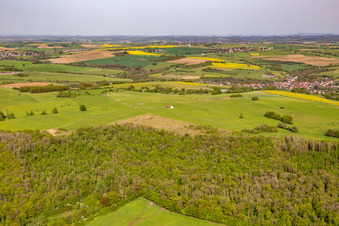 Vue aérienne de L'Oiseau Blanc Plateforme Ulm à Kalhausen dans le département Moselle, France