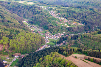 Vue aérienne de Siersthal dans le département Moselle, France