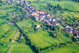 Vue aérienne de Château de Diedendorf à Diedendorf dans le département Bas Rhin, France