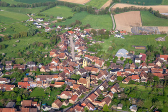 Vue aérienne de Rue de Ratzwiller à Butten dans le département Bas Rhin, France