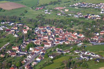 Vue oblique de Gros-Réderching dans le département Moselle, France
