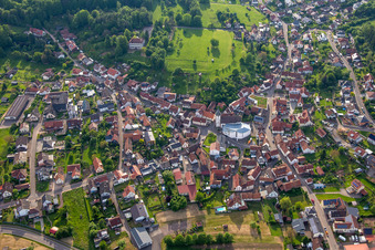 Vue aérienne de De l'est à le quartier Gossersweiler in Gossersweiler-Stein dans le département Rhénanie-Palatinat, Allemagne