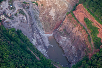 Photographie aérienne de Granit du Palatinat à Waldhambach dans le département Rhénanie-Palatinat, Allemagne