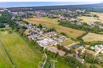 Vue aérienne de Peenestr à Karlshagen dans le département Mecklembourg-Poméranie occidentale, Allemagne