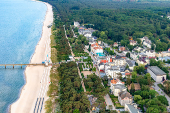 Vue aérienne de Plage de Zinnowitz à Zinnowitz dans le département Mecklembourg-Poméranie occidentale, Allemagne