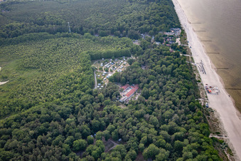 Vue aérienne de Camping à Ückeritz dans le département Mecklembourg-Poméranie occidentale, Allemagne