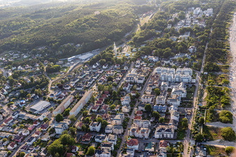 Vue aérienne de Goethester à le quartier Ahlbeck U in Heringsdorf dans le département Mecklembourg-Poméranie occidentale, Allemagne