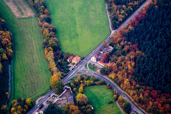 Vue aérienne de Centre de conservation de la nature du refuge pour animaux Tierhilfe Forst eV à le quartier Wiesental in Waghäusel dans le département Bade-Wurtemberg, Allemagne