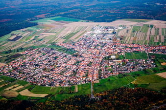 Vue aérienne de De l'ouest à Hambrücken dans le département Bade-Wurtemberg, Allemagne