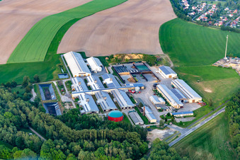 Vue aérienne de Bioenergy Olbersdorf GmbH à Olbersdorf dans le département Saxe, Allemagne