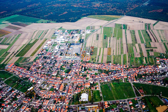 Vue aérienne de Zone industrielle Industriestr à Hambrücken dans le département Bade-Wurtemberg, Allemagne