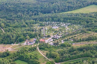 Photographie aérienne de SeeCamping Montagnes Zittau au lac Olbersdorfer à Olbersdorf dans le département Saxe, Allemagne