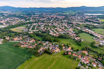 Vue aérienne de Du nord à Zittau dans le département Saxe, Allemagne