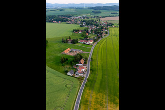 Vue aérienne de Quartier Burkersdorf in Zittau dans le département Saxe, Allemagne