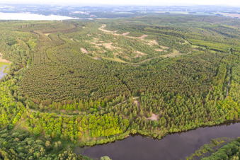 Vue aérienne de Neuberzdorfer Höhe à Schönau-Berzdorf auf dem Eigen dans le département Saxe, Allemagne