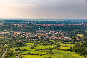Vue aérienne de Du sud à Görlitz dans le département Saxe, Allemagne